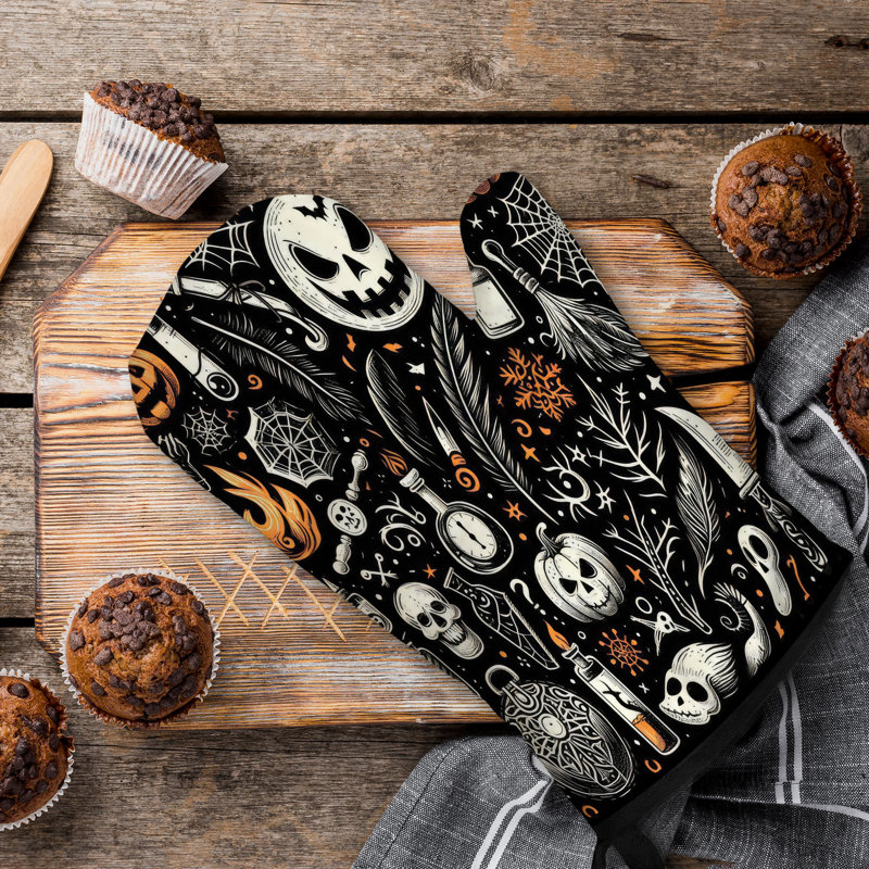 Ghost Silhouettes Oven Mitt Cotton Twill