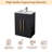 Jeiker 24'' Black Modern Free-standing Single Bathroom Vanity with Ceramic Top