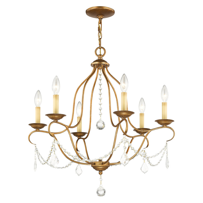 Abdel-Rahman 6 - Light Classic / Traditional Chandelier, Antique Gold Leaf