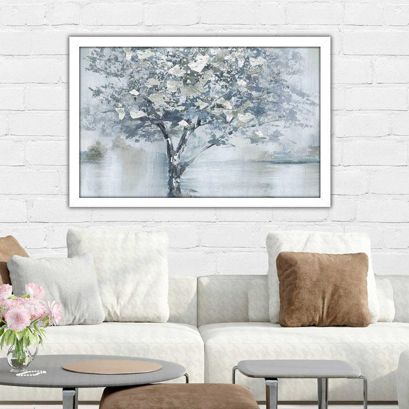 Feuillage d'automne par - Peinture, Cadre blanc, H 21,5 po x l 27,5 po x P 0,75 po