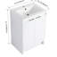 Meuble-lavabo autoportant blanc brillant avec lavabo en résine de 24 po, fonctionnalité esthétique moderne, style et fonction à fermeture silencieuse,