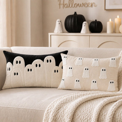 Housses de coussin fantôme 20 x 12 pouces Halloween