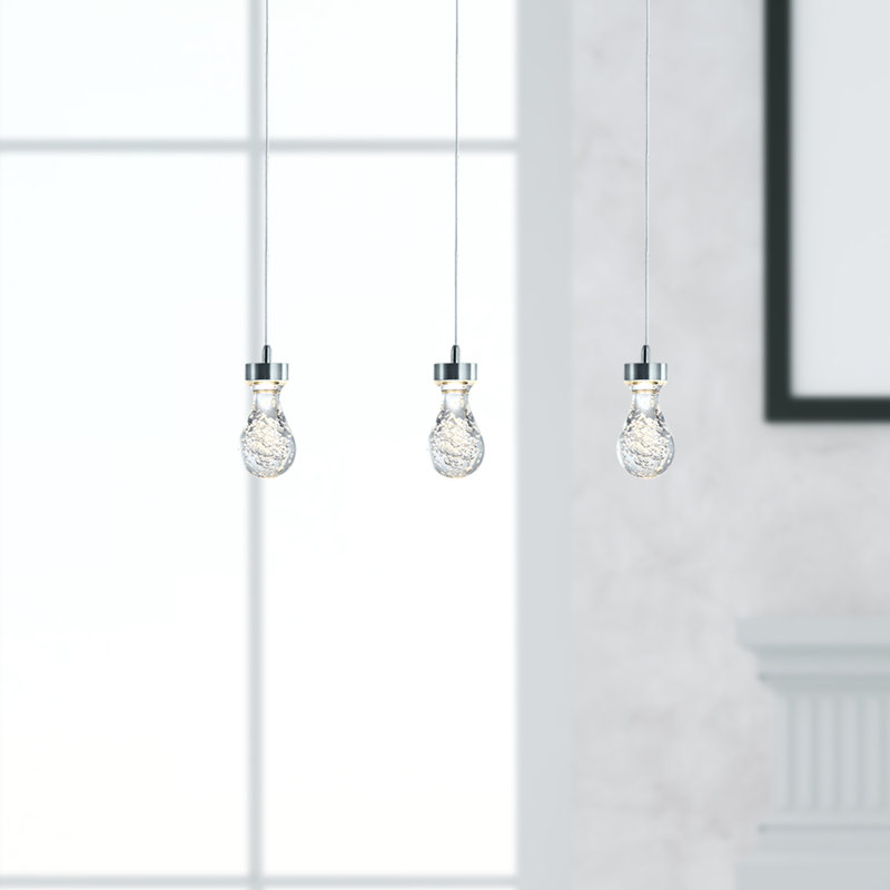 Atoka 3 - Light Kitchen Island Pendant, Nickel