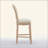Solid Wood Bar Stools Set Of 2, Classic French Country Wooden Barstools With Upholstered Seating