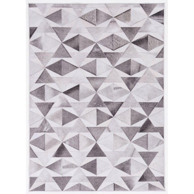 Tapis gris / noir Jameown, Rectangle 6 pi 7 po x 9 pi 7 po