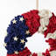 Couronne patriotique en faux tissu 18 po