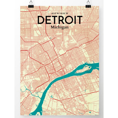 " Detroit City Map "