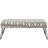 Castulo Multi Colored Cotton Fabric Tribal Home Bench with Metal Hairpin Legs-2025725406