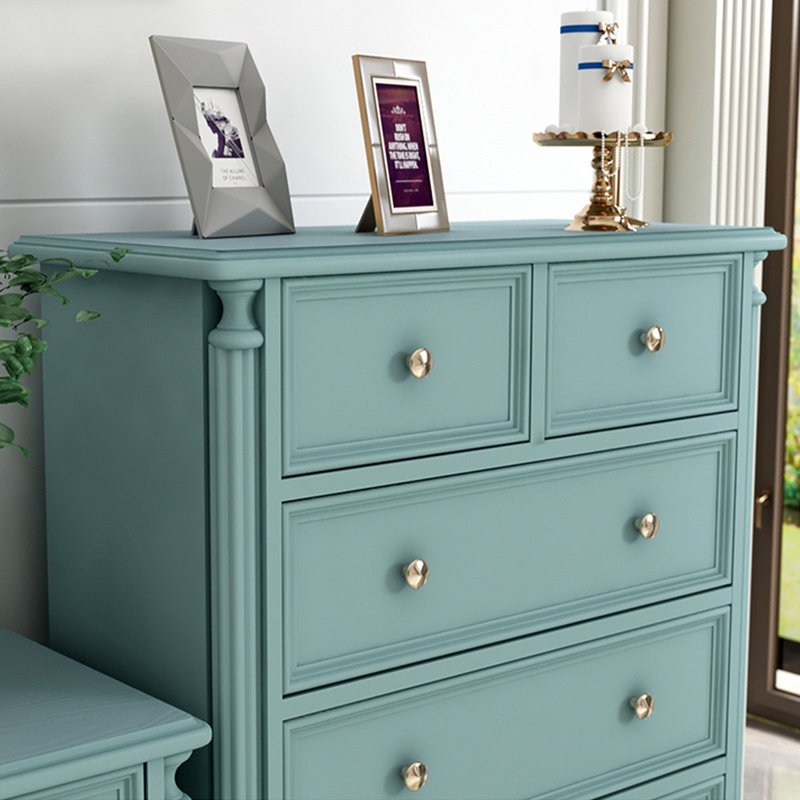 Armoire d'appoint en bois manufacturé bleu massif