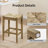 Solid Wood Farmhouse Style Bar Stool With Handwoven Rope Seat-1234366071