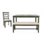 Mobilier de salle à manger moderne 6 pièces ensemble table à manger 4 chaises d'appoint et un banc