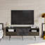 Modern TV Stand with Wall-Mount Option, Black & Marble Finish, 70.9 x 25.5 x 14.6 inches | 100% Melamine Coated Particle Board, Thickness: 0.7 inches | Multiple Shelves, Perfect for Stylish Living Rooms & Entertainment Spaces-1343597277