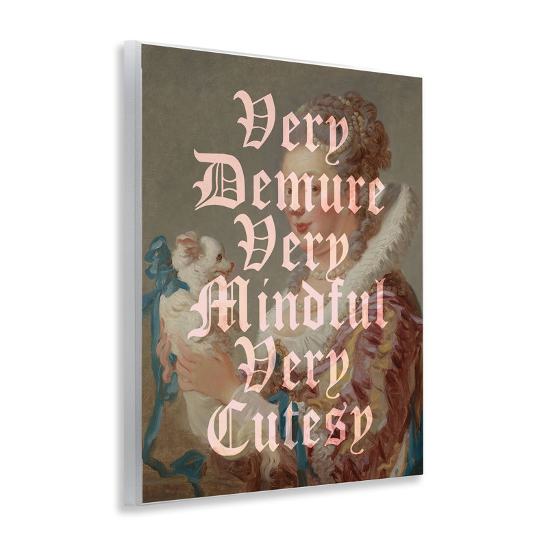 Plaque murale rétro «Demure & Mindful» par Lil 'Rue
