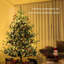 Grand arbre de Noël artificiel 88,6 po, 300 lumières, 1218 branches, pin nordique, 55,1 po de large