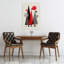 Forêt de Noël moderne, abstrait, géométrique, arbre de Noël minimaliste, forêt, art mural d'hiver-129144304