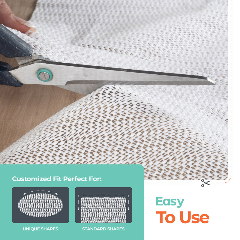 Sous-tapis antidérapant pour surfaces dures Aleks, Rectangle 2 pi 6 po x 9 pi