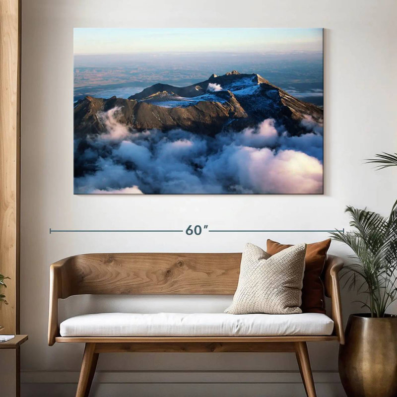 Alvord nuageux, mont Ruapehu, H 34 po x l 51 po