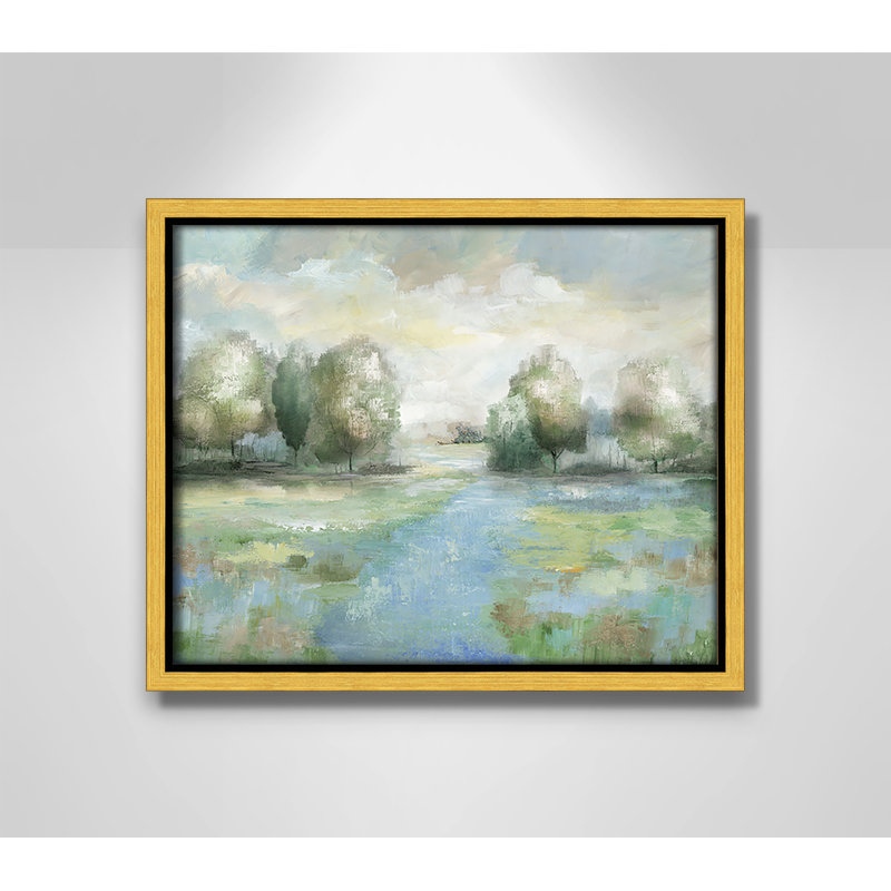 «Cleotis Into the Woods» par Nan, H 9,5 po x l 11,5 po, Doré