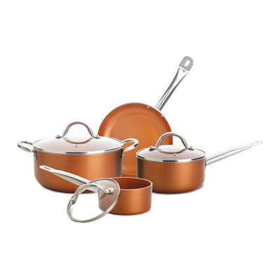 7 - Piece Copper Cookware Set