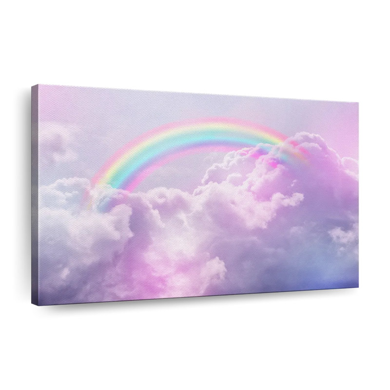 Rainbow On Clouds Canvas Print, 20" H x 30" W x 1.25" D