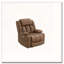 Fauteuil inclinable électrique en cuir avec fonction de chauffage et de massage