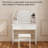 Vanity With Storage Drawers, Matching Stool With Mirror