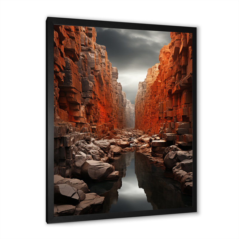 Canyon Photo Silent Majesty II - reproduction, H 40 po x l 30 po x P 1,5 po, Cadre photo noir