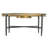 Mayer 40'' Clock Table With Tempered Glass Top And Moving Gears In Aged Gold And Black