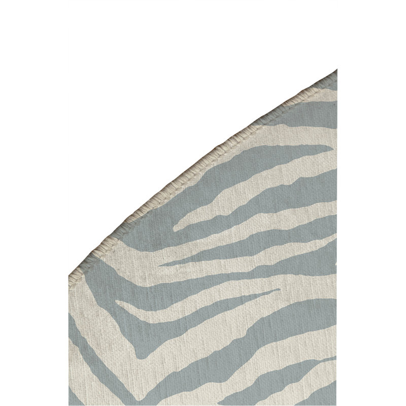 Tapis d'extérieur antidérapant à motif zébré, Rond 5 pi