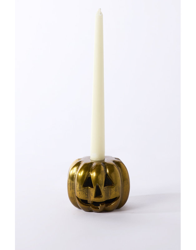 Carved Pumpkin Candleholder 4"x 3"