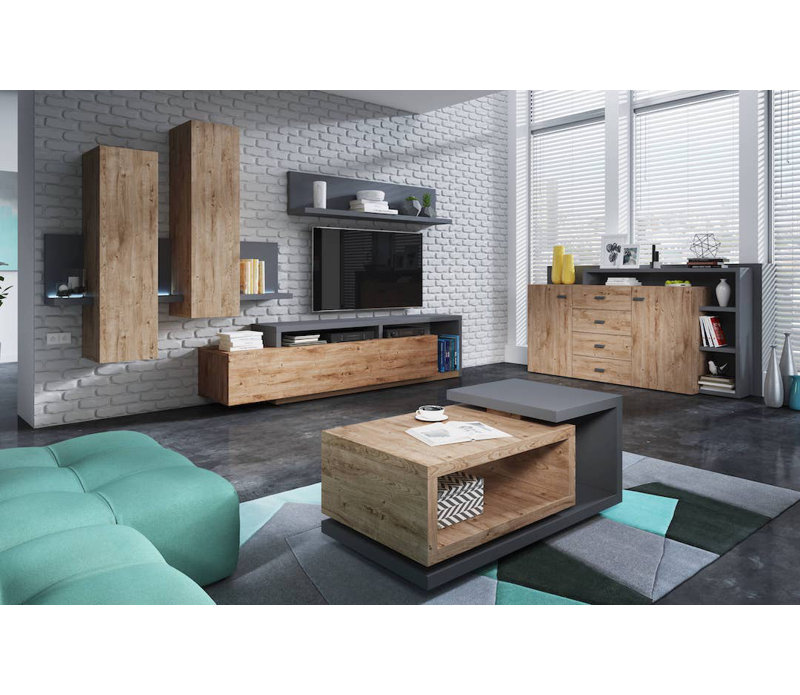 Ayhm Floating Shelf, Grey Matt