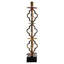 23.23'' Agate/Metal/Crystal Floor Candlestick