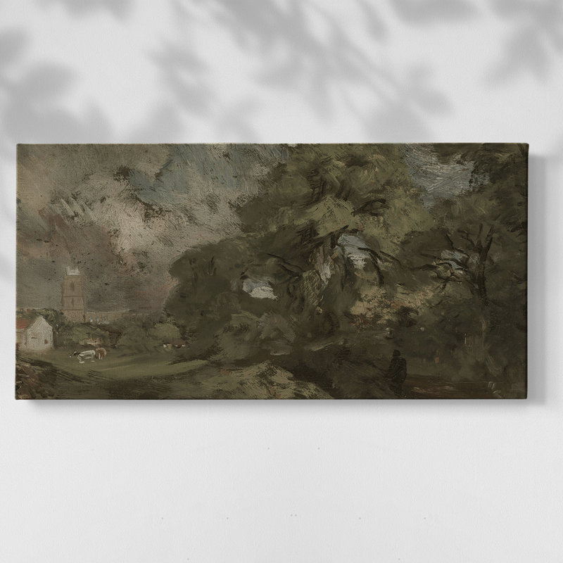 Série paysage - DCCCL XXII - Toile tendue avec châssis - Prêt à être accroché, H 20 po x l 40 po