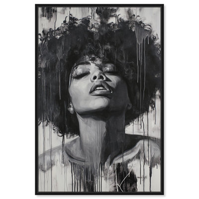 Depths of Silence Canvas Ebony Portrait Art by Art Remedy