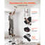 Toiles pour cloison sèche, toiles de peintre réglables en aluminium de 16,1 à 24,1 po, capacité de charge de 228 lb, pieds en caoutchouc antidérapants, double amortissement par ressorts, sangles de pieds confortables pour la peinture, la décoration, argent
