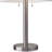Jaxony 28" Silver Metal Two Light Bedside Table Lamp With White Drum Shade
