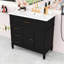 Meuble-lavabo avec lavabo en céramique, armoire de rangement et 2 tiroirs-584626748
