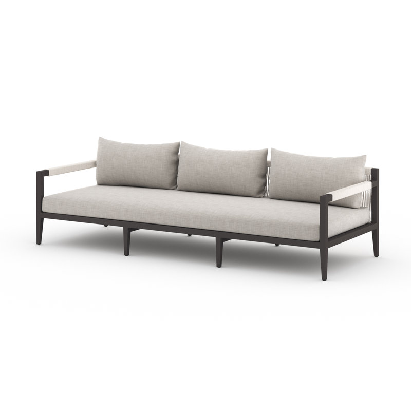 Sherwood Outdoor 3 - Seat Patio Sofa, Stone Gray