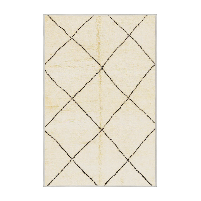 Abstract Indoor Rug, Rectangle 2' x 4'