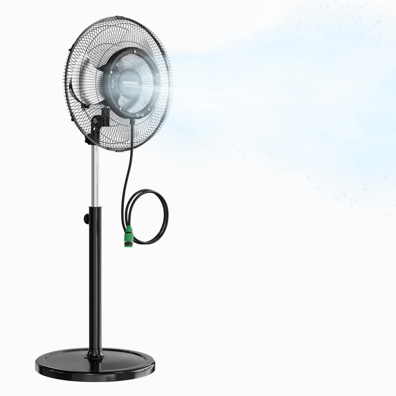Ventilateur industriel sur pied 20 po noir, 55.9" H x 18.31" W x 18.31" D