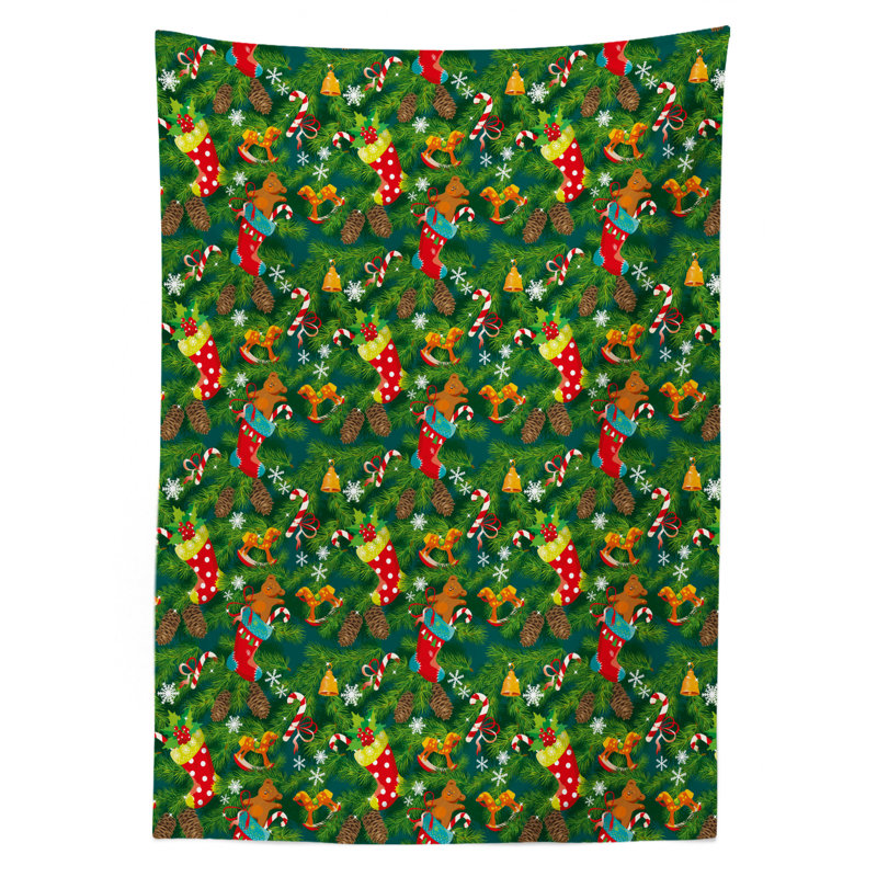 Geometric Christmas Tablecloth, 72" x 52"