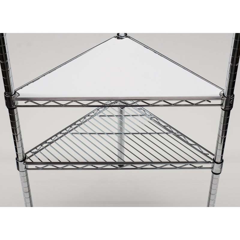 Doublure de tablette triangulaire en PVC, H 0,125 po x l 24 po x P 24 po, Blanc