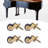 Brass Furniture Casters Set, 360° Swivel Wheels