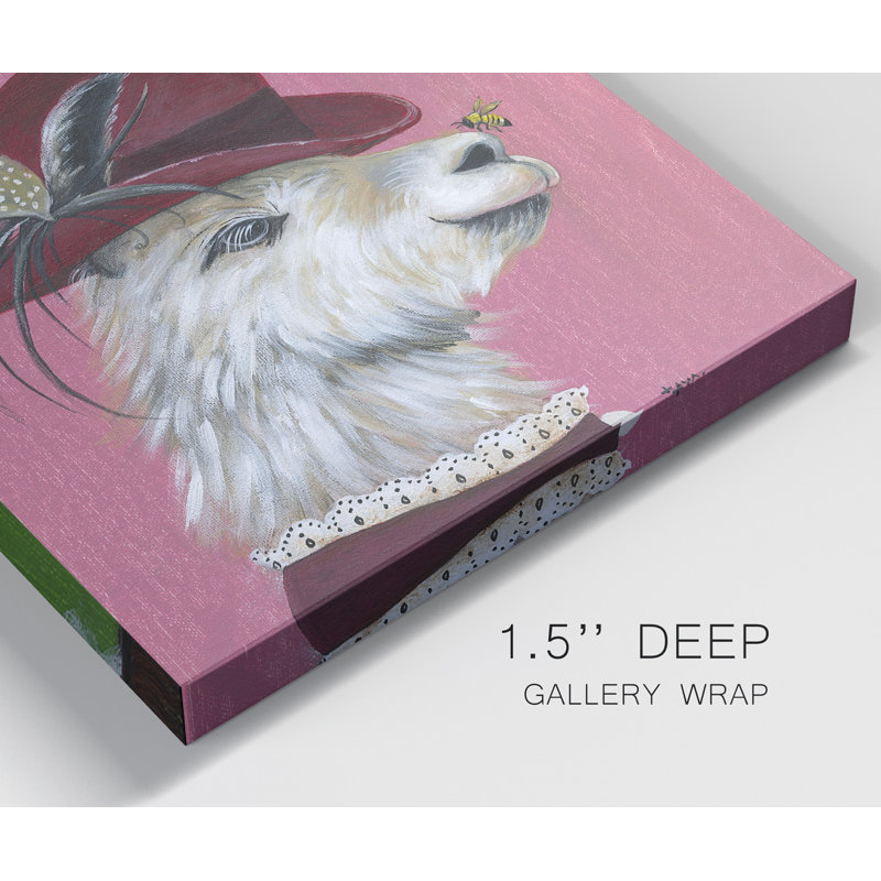 Llama and Bee - ensemble de 2 reproductions sur toiles tendues, H 24 po x l 48 po x P 1 po