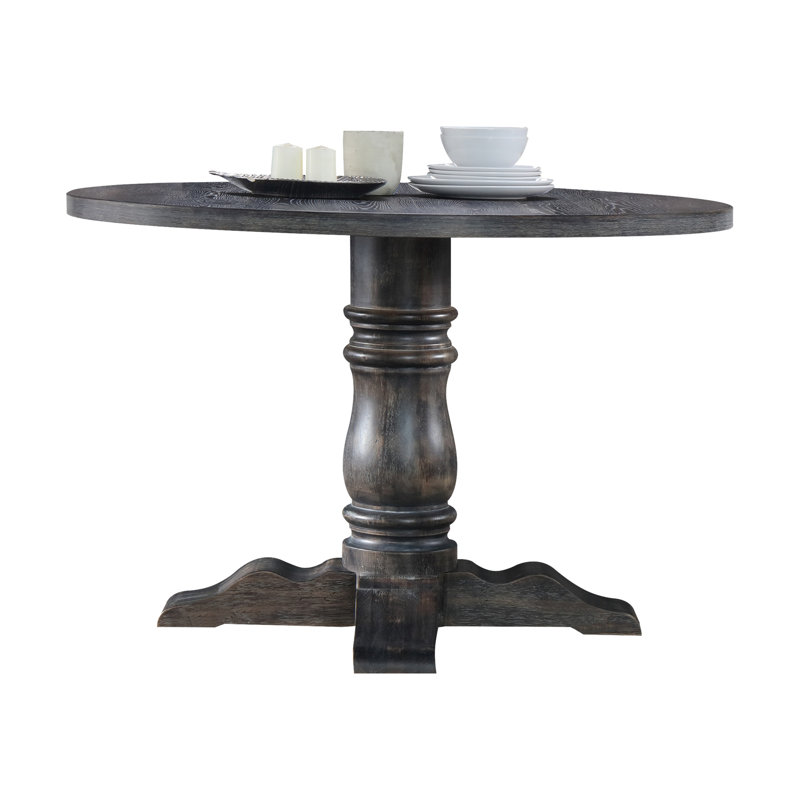 Weathered Gray Finish Dining Table