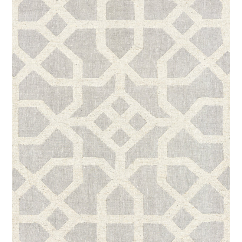 Tissu moderne en treillis de luxe moderne, Nickel / grège
