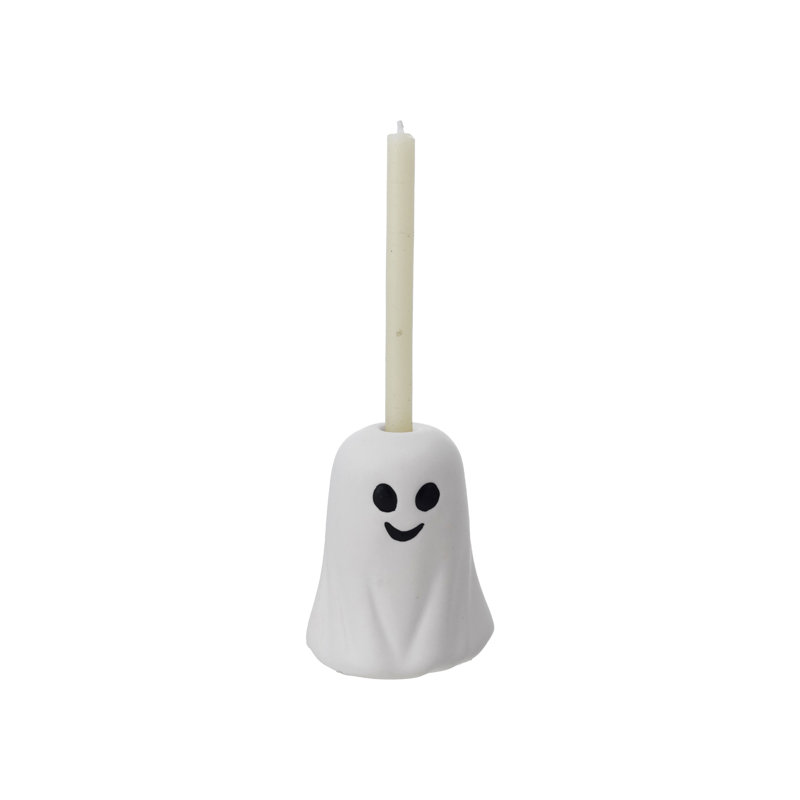 Grand porte-conique en forme de fantôme en grès, H 2,38 po x l 2 po x P 2,25 po