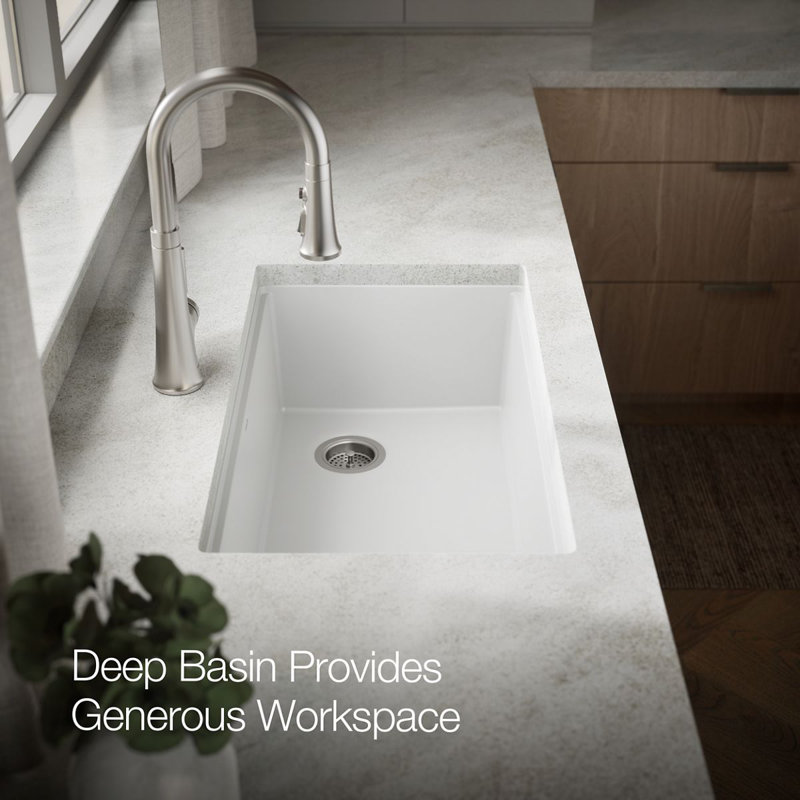 Billings 32-1/2 In. Undermount Single-Bowl Kitchen Sink, White