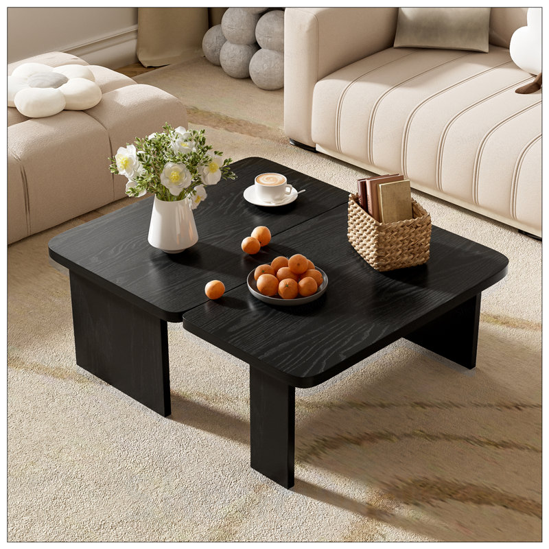Ensemble de tables basses modernes U-Can, Noir