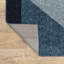 Tapis tissé à la machine 3 pi x 5 pi bleu mauve gris et bleu sarcelle